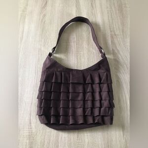 NWOT … Rich “Chocolate Suede” Shoulder Bag